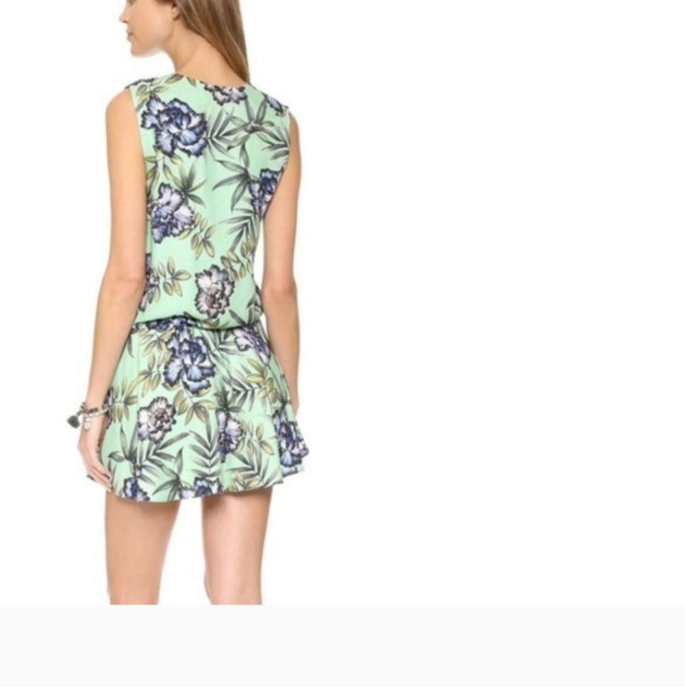 Women's Alice And Olivia Brooke Oasis Mint Floral Dress 6 - Picture 9 of 9